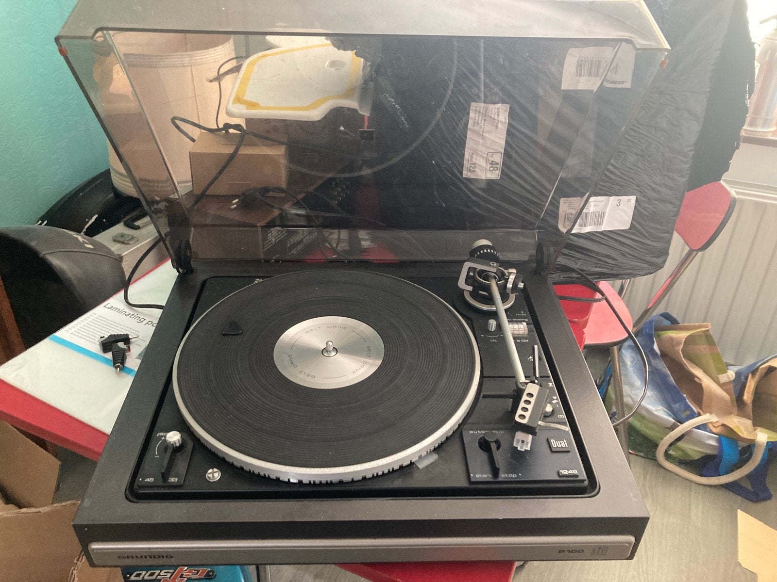 Dual 1249, vintage, Audio, Tv en Foto, Ophalen of Verzenden, Platenspeler, Dual, Gebruikt