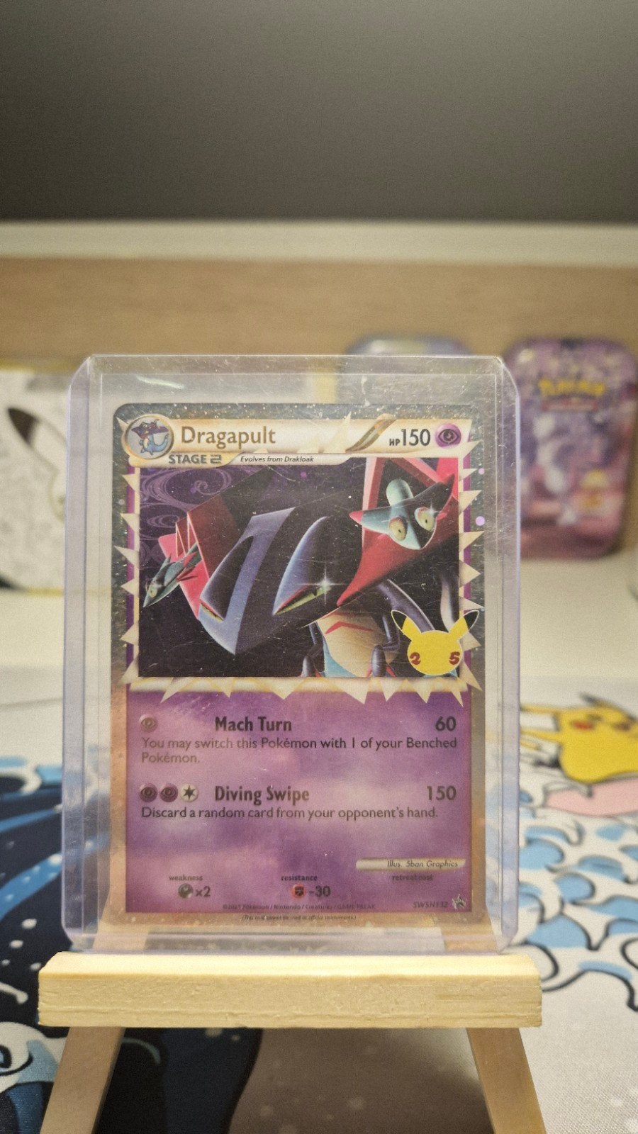 Dragapult Pokémon kaart - Celebrations, Ophalen of Verzenden, Zo goed als nieuw, Losse kaart