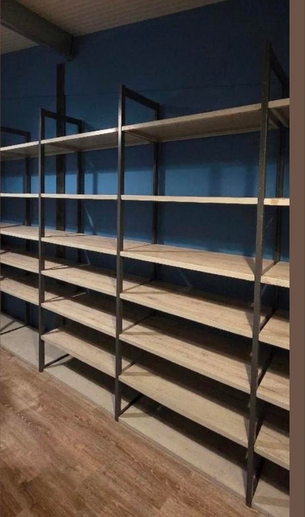 15m legbord stellingen, winkel stellingen, Ophalen