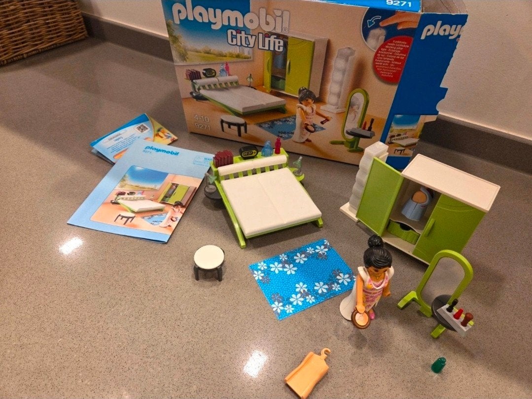 Playmobil Citylife 9271 (ouder)slaapkamer met doos, Ophalen of Verzenden, Zo goed als nieuw, Complete set, Gebouw