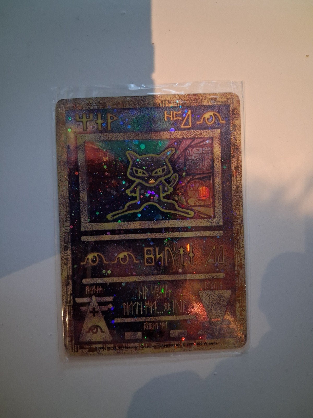 Ancient Mew Pokémon kaart Foil paar kleine krasjes, Ophalen of Verzenden, Zo goed als nieuw, Losse kaart, Foil