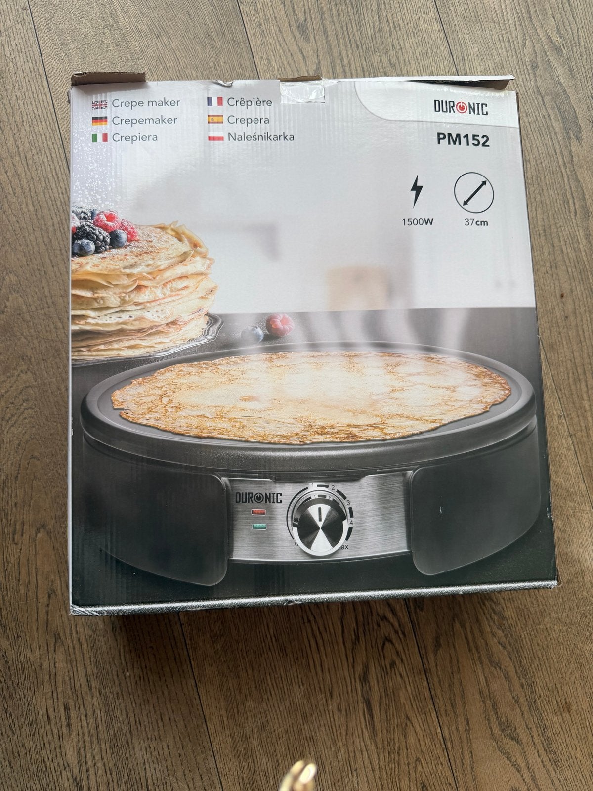 Elektrische Crêpe/Pannenkoek Maker - Duronic PM152, Ophalen of Verzenden, Zo goed als nieuw