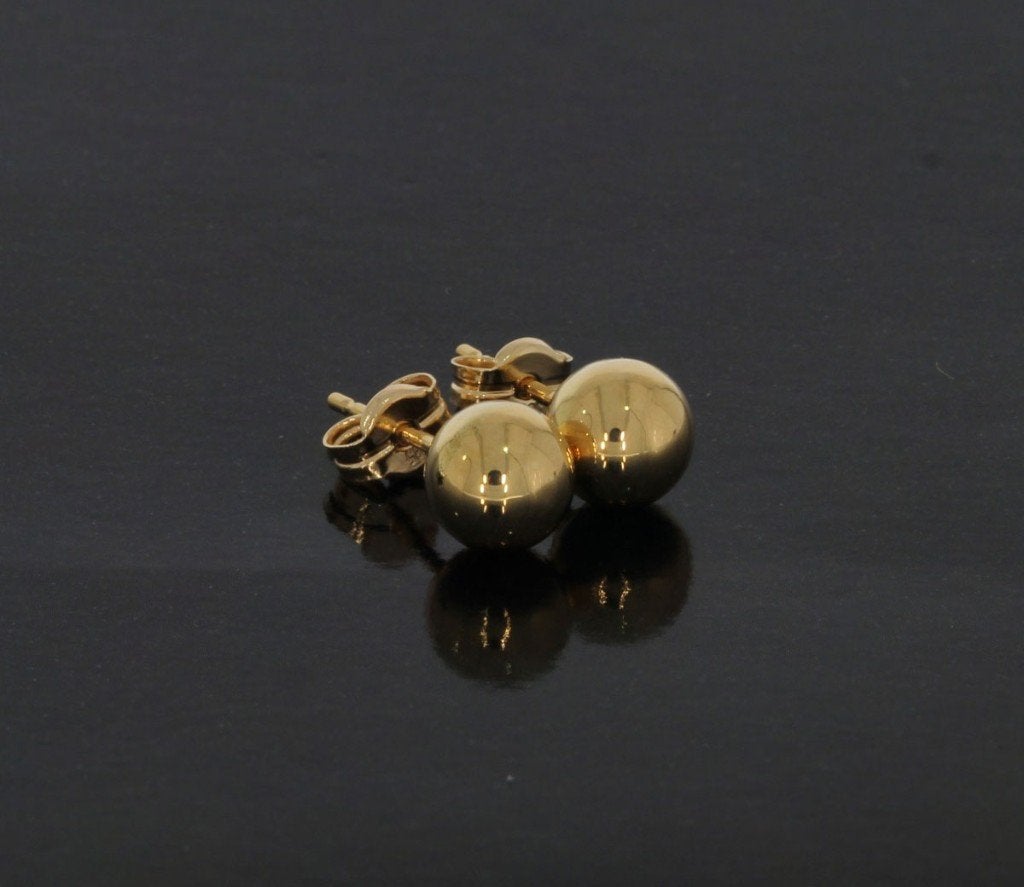 Nieuwe 14k gouden bol oorbellen stekers knopjes dames, Voordeelsieraden, Nieuw, Ophalen of Verzenden, Met edelsteen