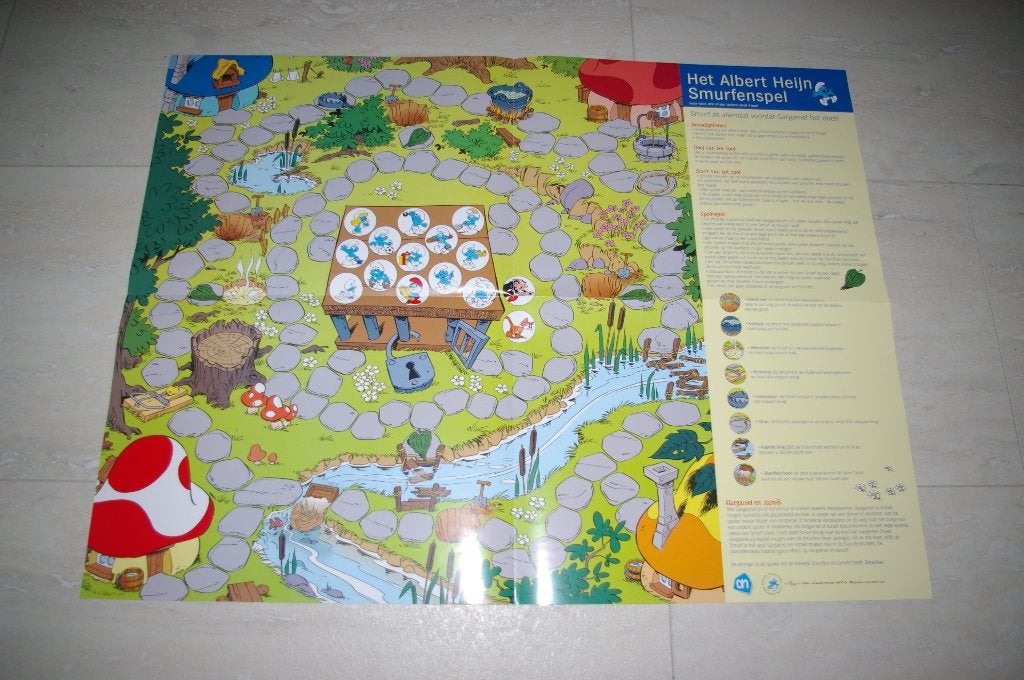 Smurfen poster van het AH Smurfenspel   NIEUW, Verzamelen, Smurfen, Ophalen of Verzenden, Nieuw, Verschillende Smurfen