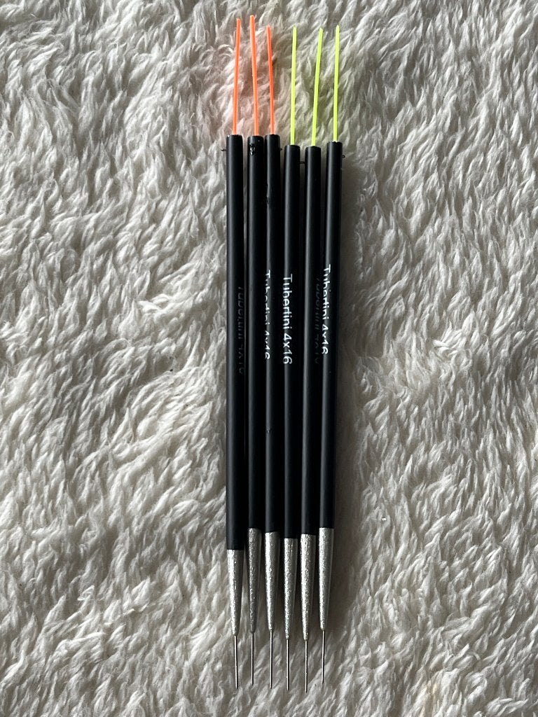 adv 181 / NIEUW set 6 dobbers TUBERTINI 0,50gr, Ophalen of Verzenden, Nieuw, Dobber of Lood