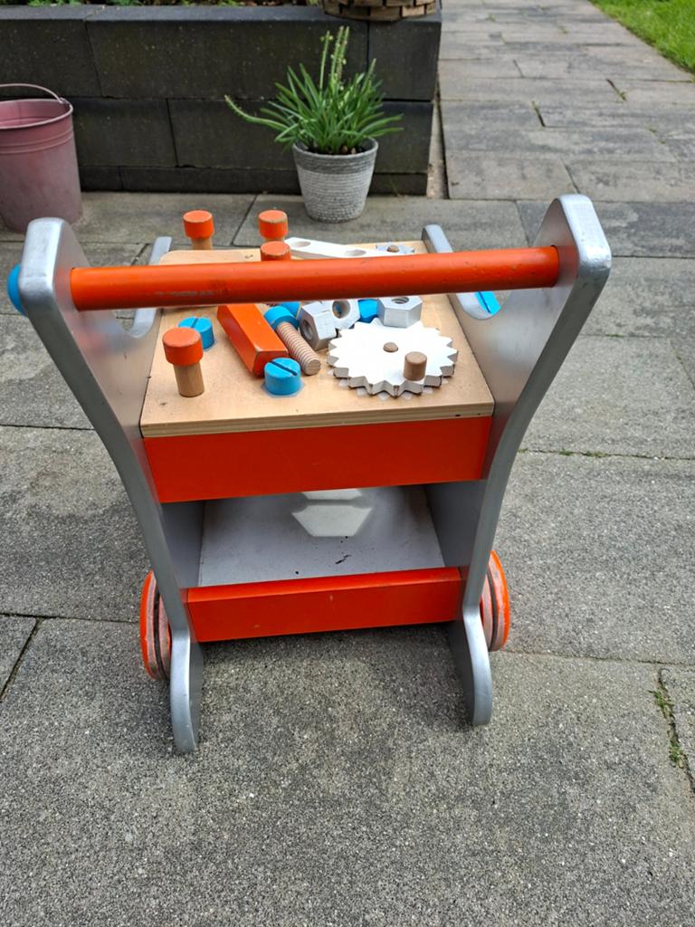 Janod Brico'Kids Loopwagen Werkbank, Ophalen of Verzenden, Gebruikt, Jongen of Meisje