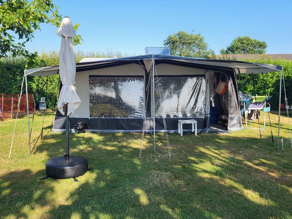 Voortent Dorema Daytona 240 (maat 13) + luifel Marvella, Caravans en Kamperen, Voortenten en Luifels, Ophalen, Zo goed als nieuw