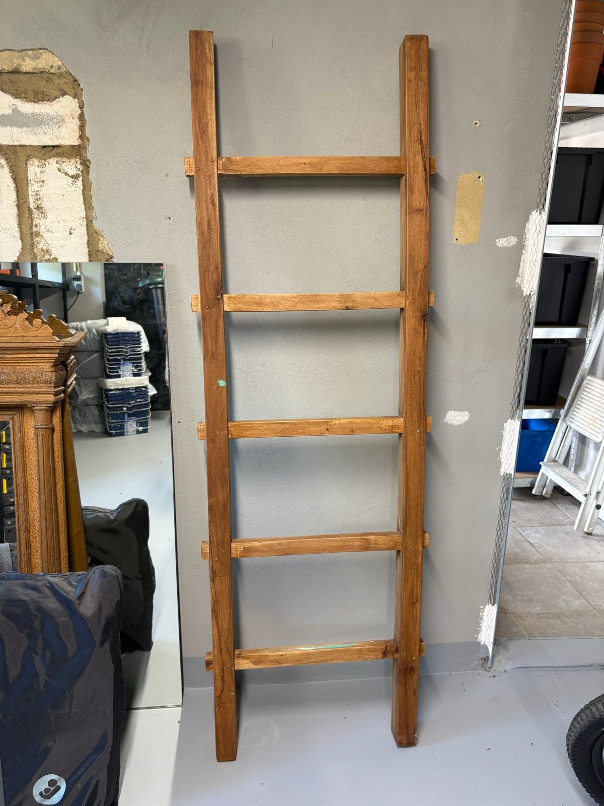 Houten decoratie ladder voor binnen en buiten, Huis en Inrichting, Ophalen, Hout, Gebruikt, Landelijk