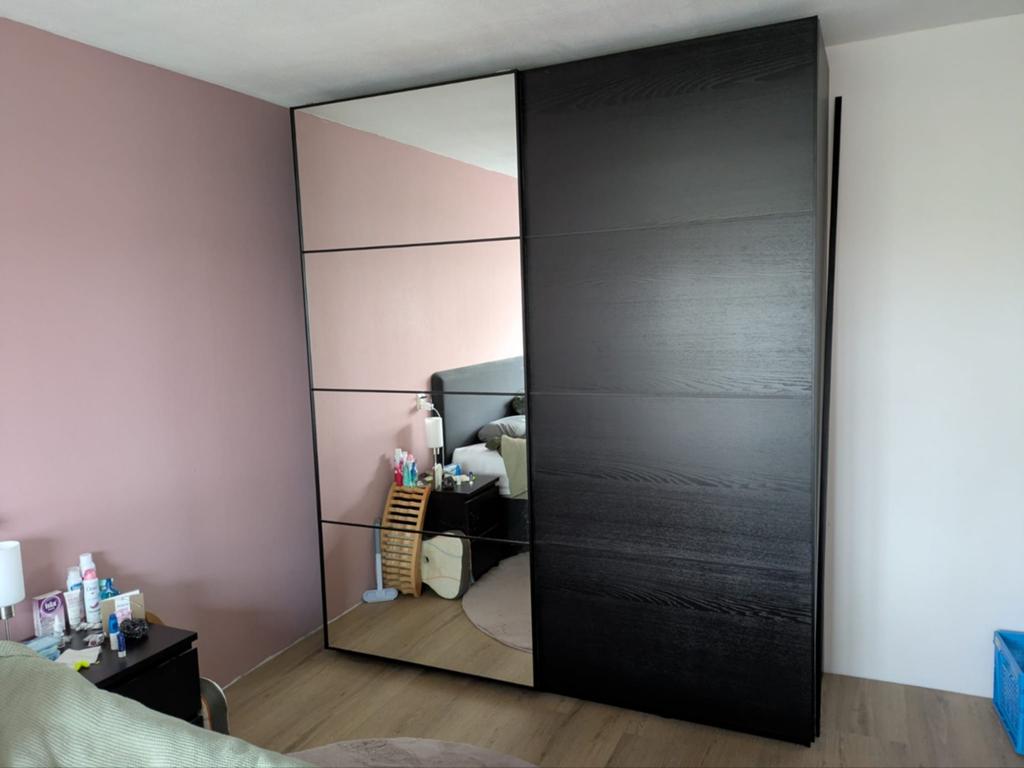 IKEA Pax kledingkast met spiegel en schuifdeuren, Huis en Inrichting, Gebruikt, 200 cm of meer, 50 tot 75 cm, Ophalen