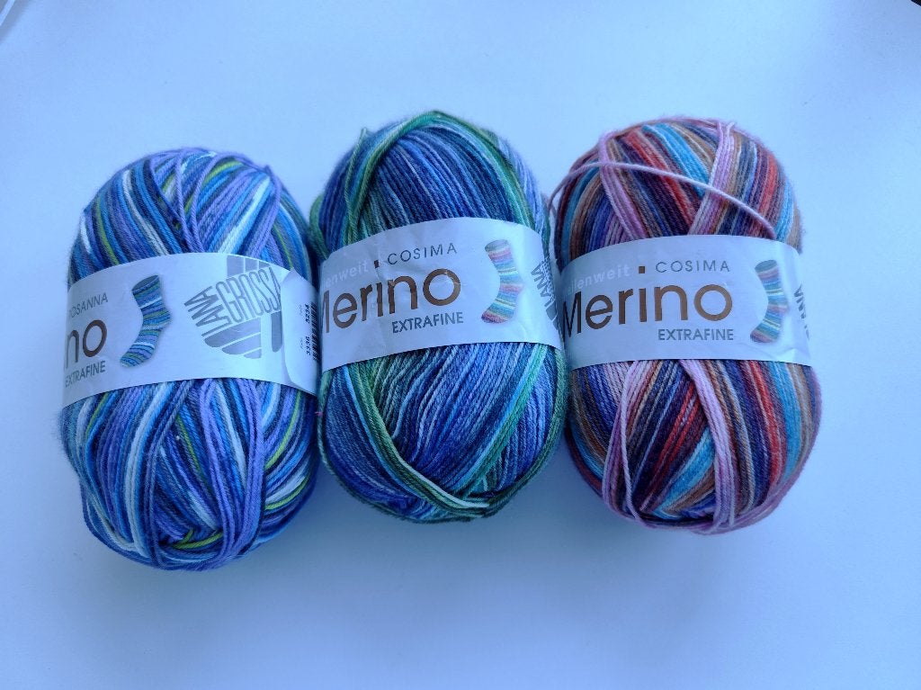 T.k. Socktober pakket 5, 3 bollen Lana Grossa Merino, Ophalen of Verzenden, Nieuw, Breien of Haken, Wol of Garen
