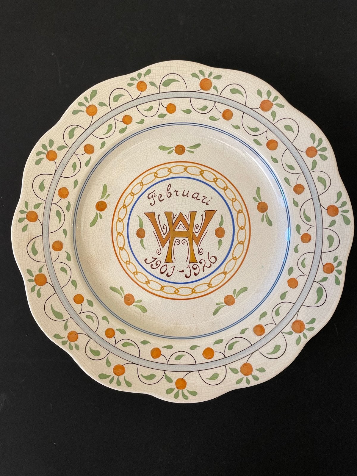 Antiek Gedenkbord Februari 1901-1926 Wilhelmina, Ophalen of Verzenden