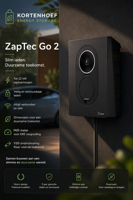 ZapTec Go 2 Laadpaal 1 en 3 Fase - Nieuw met MID voor ERE, Ophalen of Verzenden, Nieuw, Laadpaal