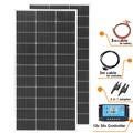 3 zonnepanelen 12 v compleet met omvormer en kabels  300w, Ophalen, Zo goed als nieuw, Overige typen