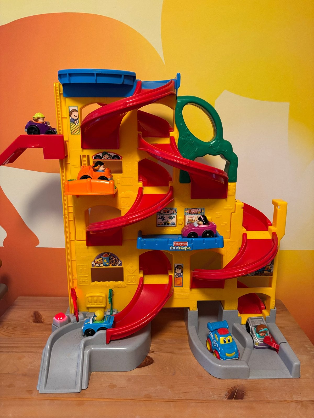 Fisher-Price Little People Parkeergarage met 6 auto's, Kinderen en Baby's, Ophalen, Gebruikt