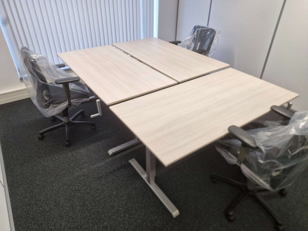 Zit-sta slinger bureau 120 / 140 / 160cm meerdere beschikbaa, Zit-sta bureau, VST, In hoogte verstelbaar, Ophalen of Verzenden