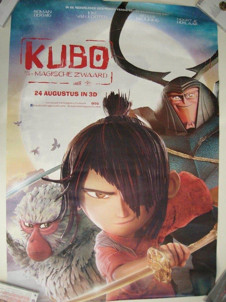 Grote poster film Kubo Magische Zwaard - zgan, Ophalen, Zo goed als nieuw, 50 tot 75 cm, Foto of Poster