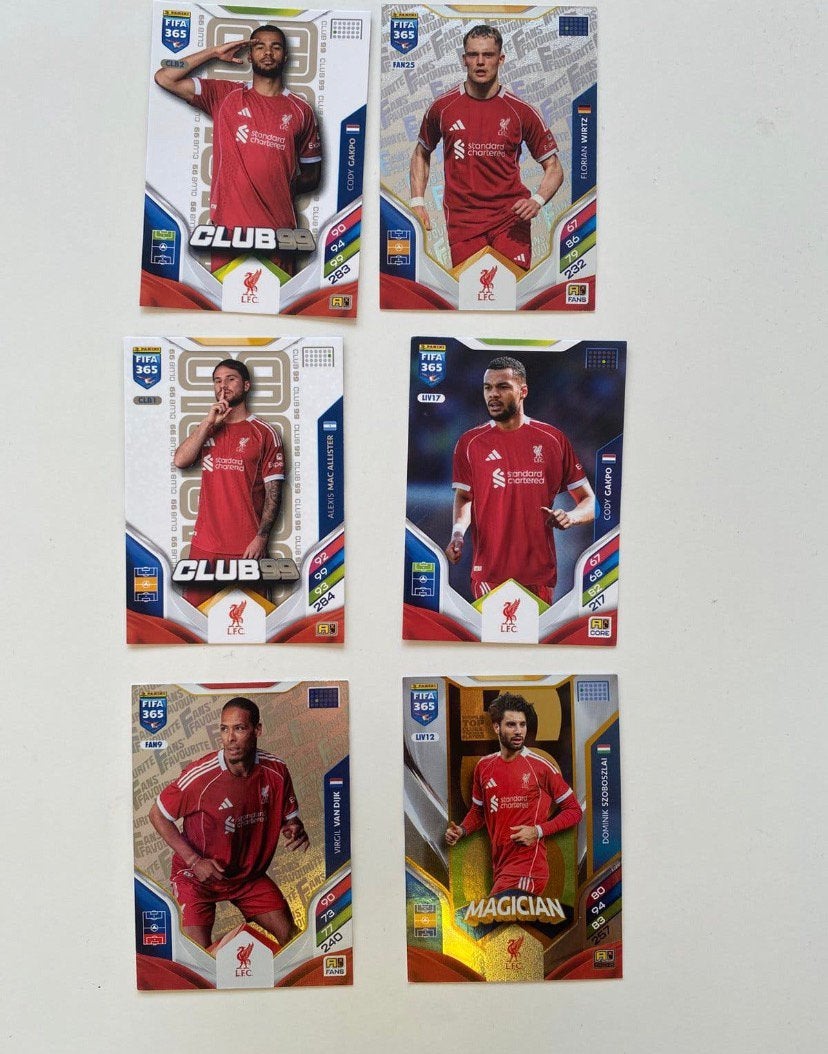 Voetbalkaartjes liverpool, Ophalen of Verzenden, Zo goed als nieuw, Plaatje