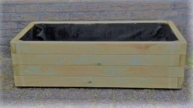 Diverse houten bloembakken, Minder dan 30 cm, Nieuw, Ophalen of Verzenden, Rechthoekig