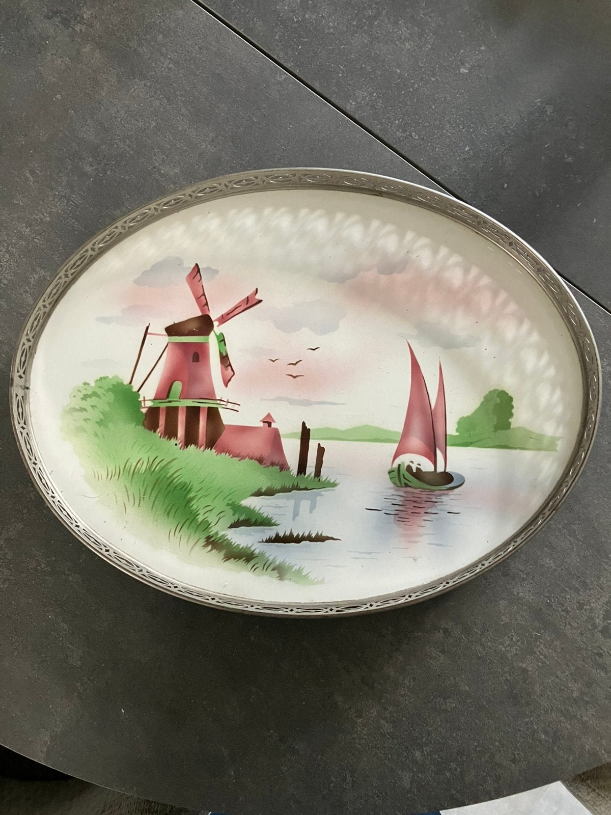 Vintage dienblad, Antiek en Kunst, Curiosa en Brocante, Ophalen of Verzenden