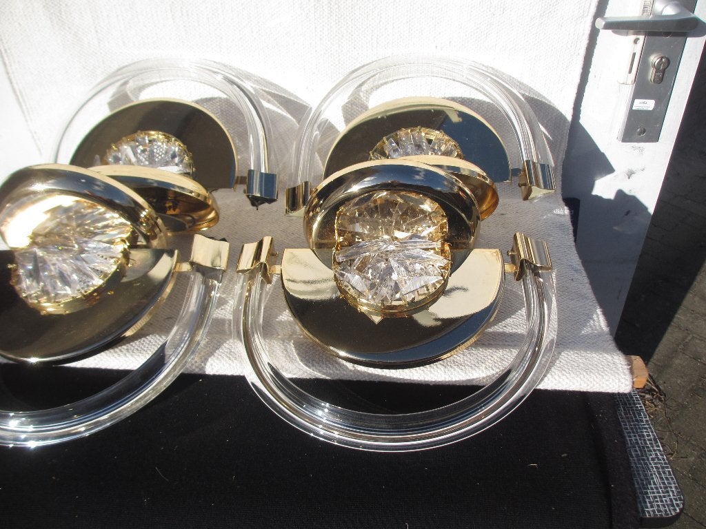 4x Vintage Nachtmann wandlampje Holywood Regency, Gebruikt, E14 (klein), Ophalen of Verzenden, Wandlamp