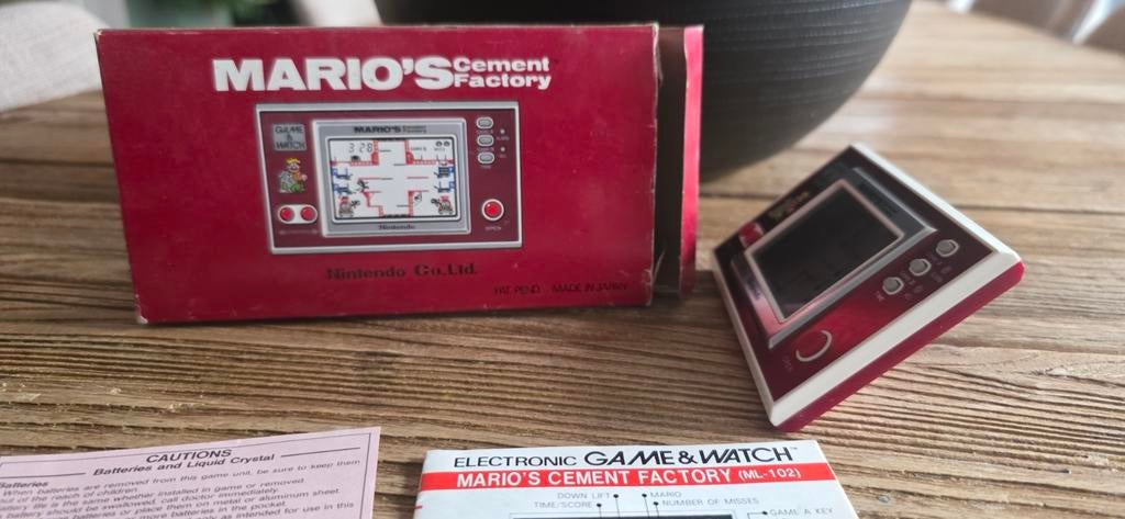 Mario's Cement Factory Game & Watch - Compleet!, Puzzel en Educatief, Gebruikt, 1 speler, Ophalen of Verzenden