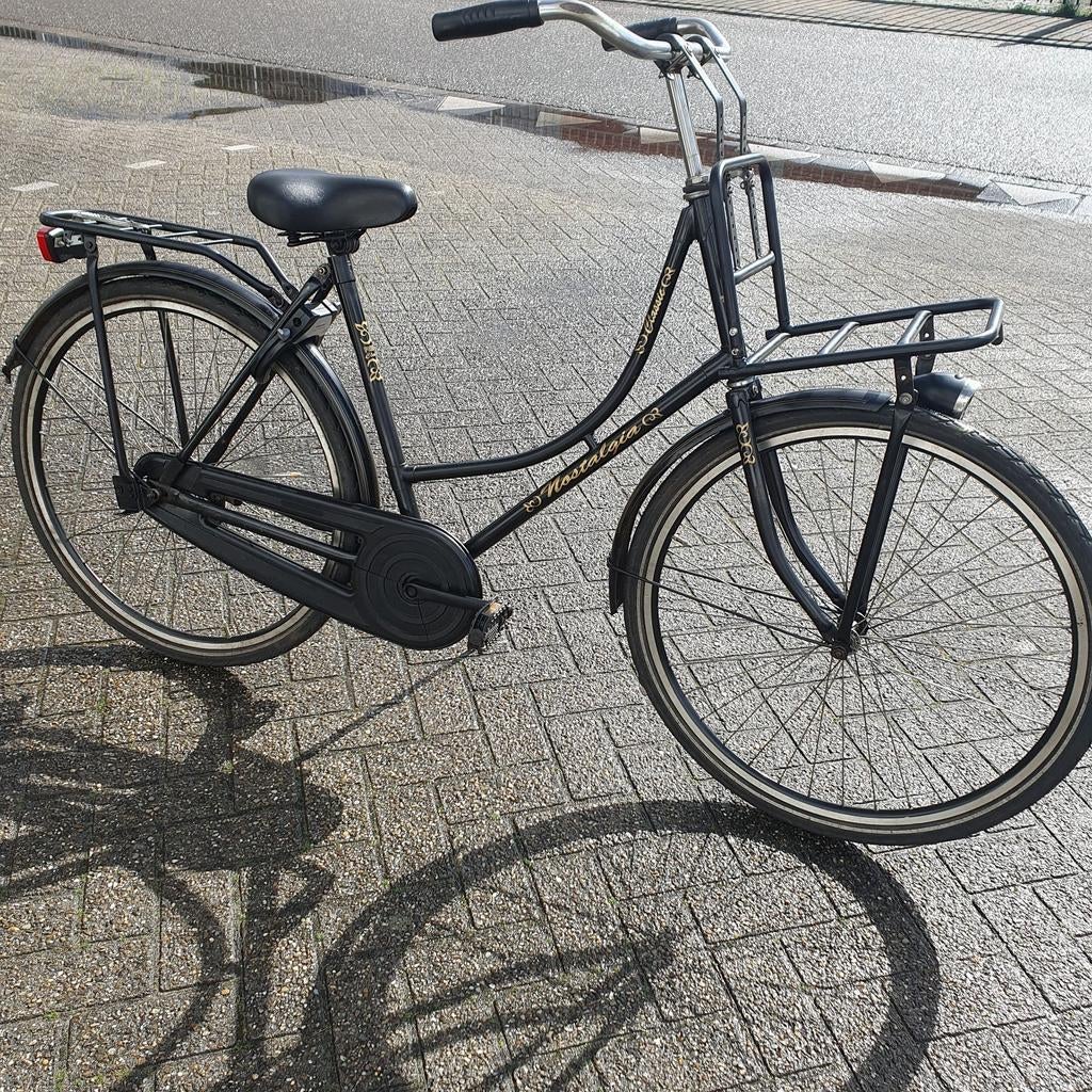 Oma fiets  28 inch  Zwart Dames Fiets, 53 tot 56 cm, Ophalen of Verzenden, Zo goed als nieuw