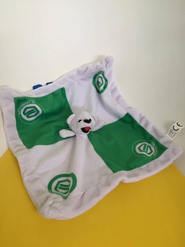 5182 FC groningen doekje beer wit groen, Kinderen en Baby's, Speelgoed | Knuffels en Pluche, Ophalen of Verzenden, Zo goed als nieuw