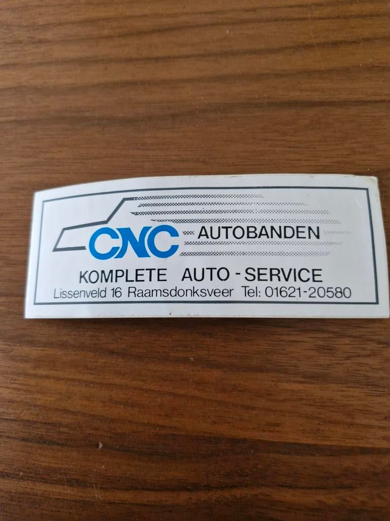 5680 Sticker CNC Autobanden Raamsdonksveer, Ophalen of Verzenden, Zo goed als nieuw