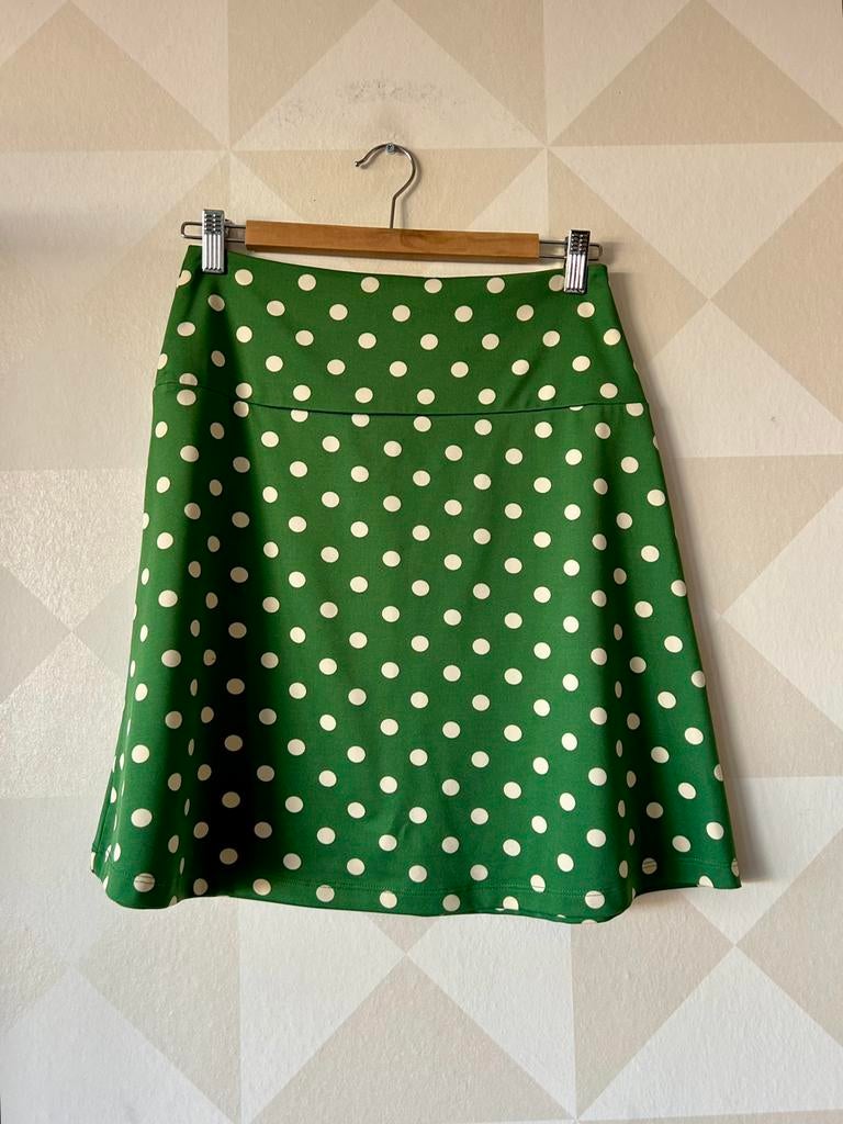King Louie Border Skirt rok groen wit stip S/36 zgan, Ophalen of Verzenden, Zo goed als nieuw, Maat 36 (S), Boven de knie