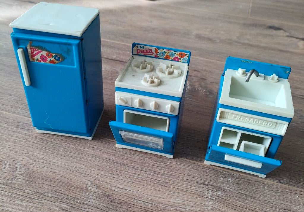 Vintage jaren '70 ijskast, fornuis & aanrecht van Dalila., Ophalen of Verzenden, Gebruikt, Apparaten