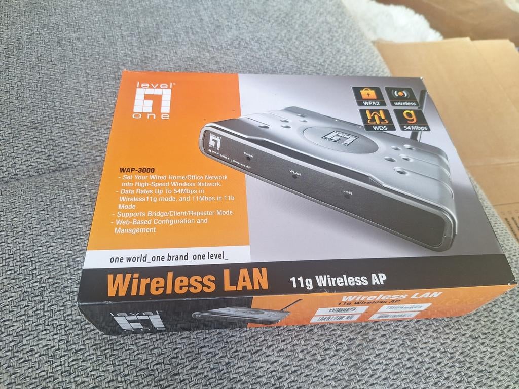 LevelOne WAP-3000 Wireless LAN 11g Wireless AP, Computers en Software, Accesspoints, Gebruikt, Ophalen of Verzenden