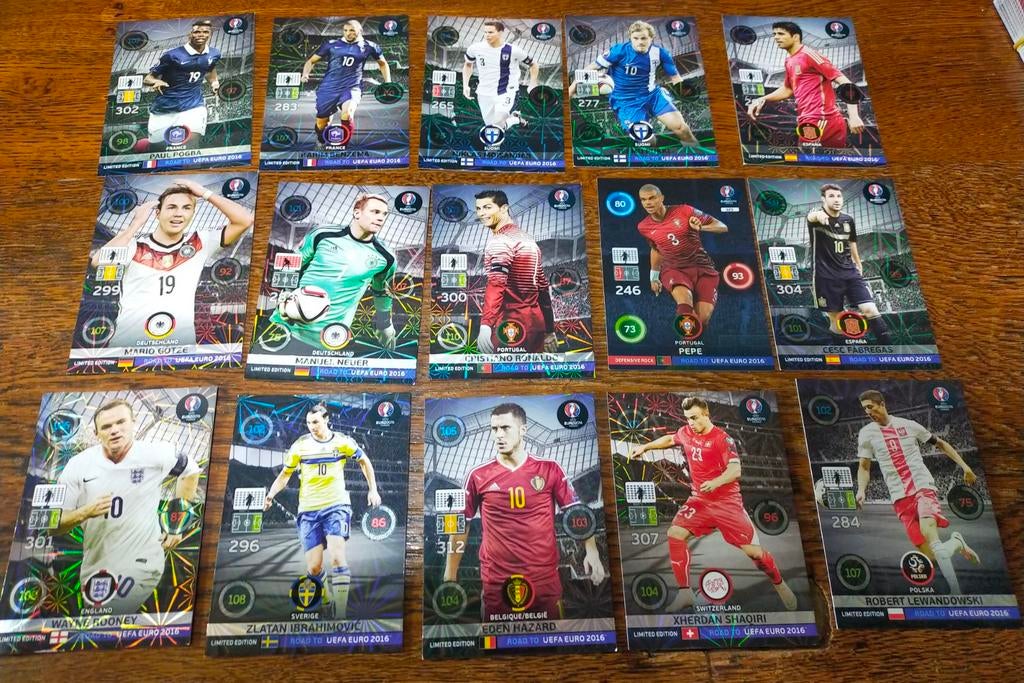12 limited edition kaarten euro 2016, Ophalen of Verzenden, Nieuw, Buitenlandse clubs