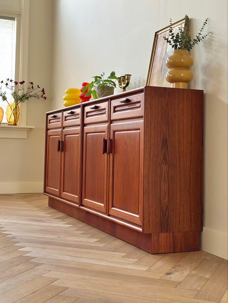 Vintage dressoir Sideboard RT Möbler teak hout jaren 50/60, Ophalen, Gebruikt, Met deur(en), 150 tot 200 cm