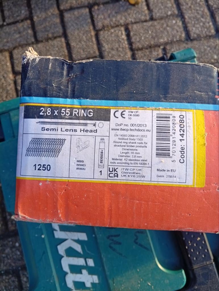 Paslode Spijkers + Gas - Nieuw!, 50 tot 100 mm, Nieuw, Ophalen of Verzenden, Spijkers