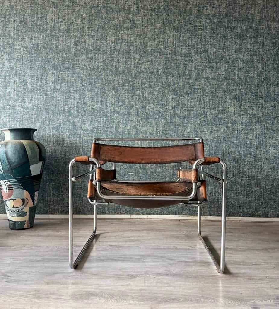 Vintage Marcel Breuer, Wassily Chair, Patina, Italy-1960s, Huis en Inrichting, Fauteuils, Ophalen, -, -, -