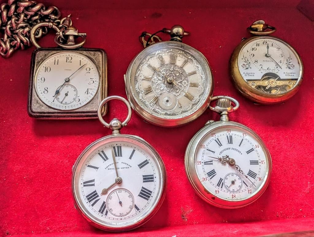 Antieke zakhorloges - Heel erg veel modellen, Ophalen of Verzenden, Zilver