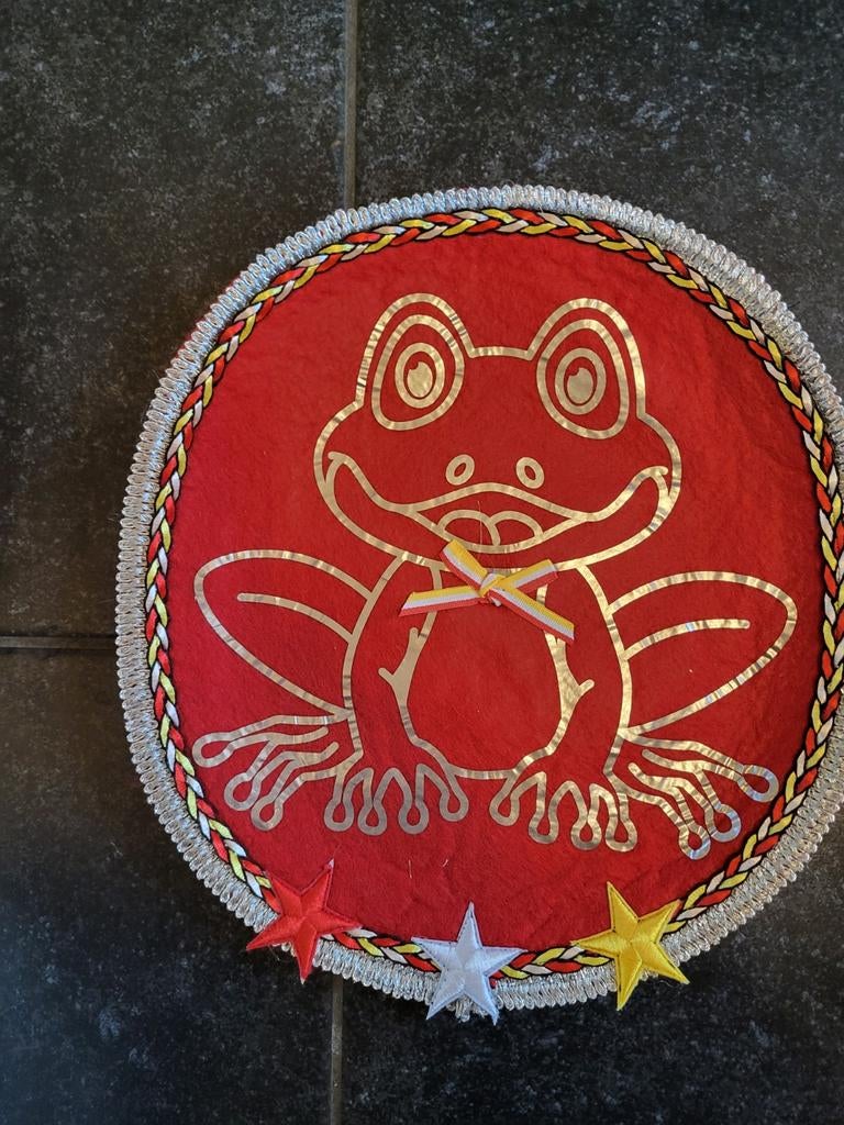 Rug embleem kikker 29 cm, Ophalen of Verzenden, Overige maten