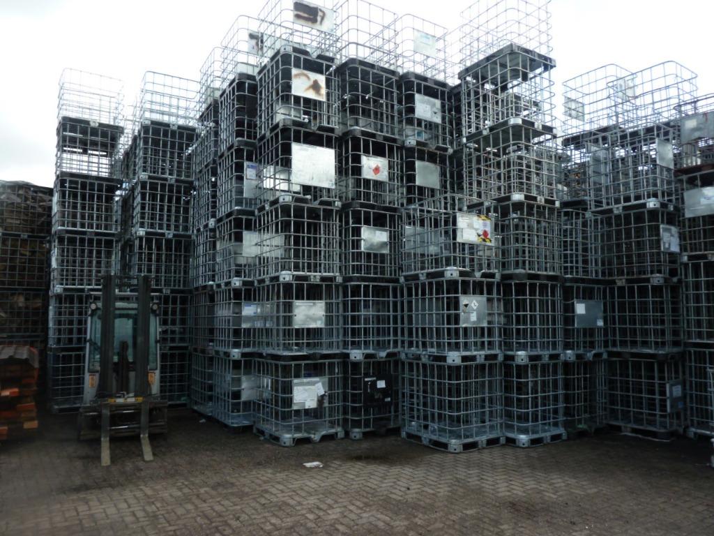 1000 liter containers, Ophalen, Gebruikt