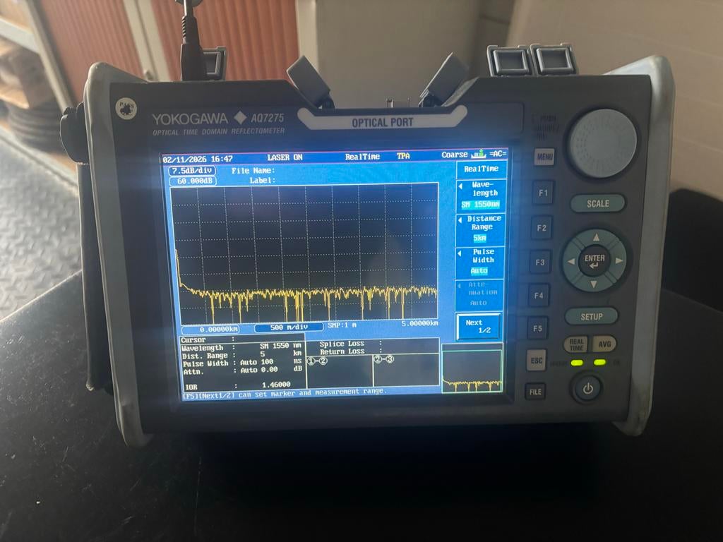 YOKOGAWA AQ7275 OTDR met lader en tas, Ophalen