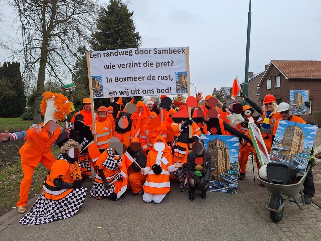 Loopgroep Wegwerkers Kostuums - 18-20 Personen, Carnaval, Maat 42/44 (L), Ophalen of Verzenden, Zo goed als nieuw
