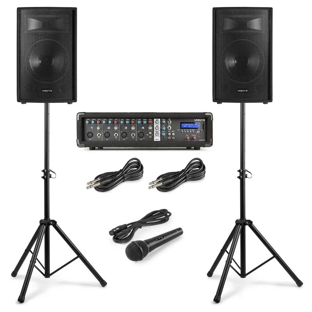 TE HUUR | Proffesionele Geluidsset | €50/wknd | €75/wk, Ophalen of Verzenden, Zo goed als nieuw, Front, Rear of Stereo speakers