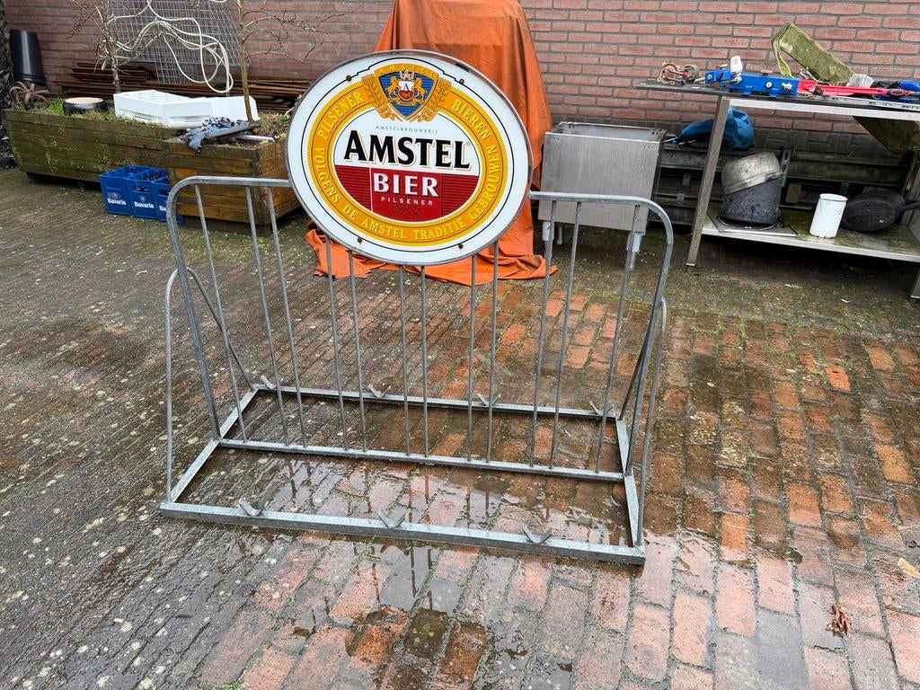 Fietsenrek Amstel Bier, Ophalen, Gebruikt