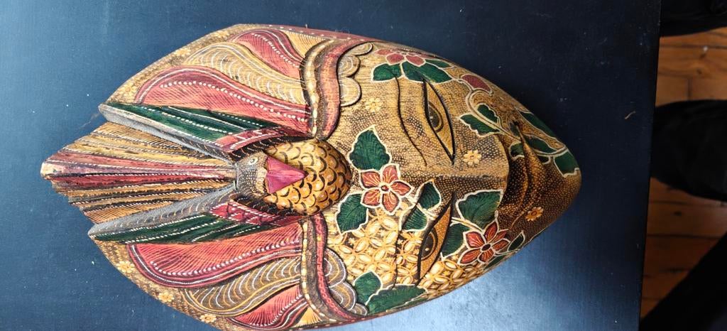 Javaans Batik Houten Maskers, Antiek en Kunst, Kunst | Niet-Westerse kunst, Ophalen of Verzenden