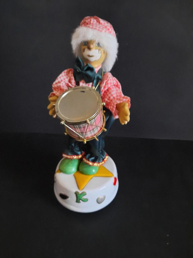 Pop clown bewegend met muziek Speeldoos, Antiek en Kunst, Antiek | Speelgoed, Ophalen of Verzenden