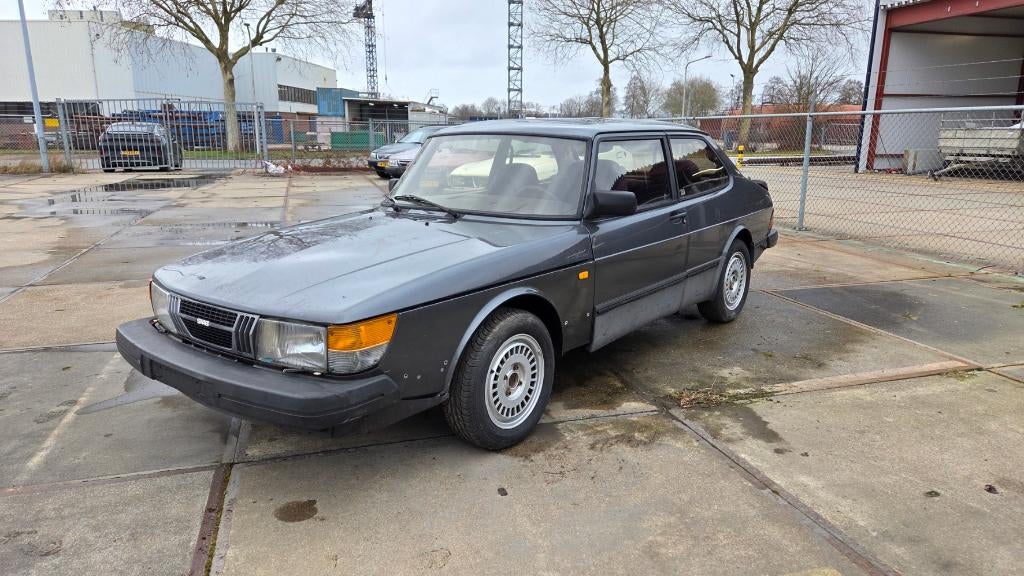 Saab 900 turbo, 1986 odoardo grijs, Auto's, Voorwielaandrijving, 1070 kg, Sedan, Velours