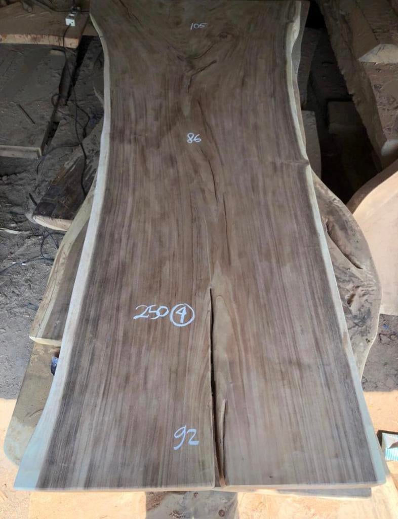 Suar boomstamblad 250cm onbehandeld, Ophalen, Nieuw, Overige houtsoorten, Plank
