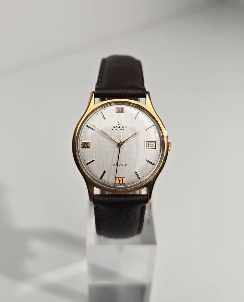 Omega de Ville vintage massief 18k goud, Sieraden, Tassen en Uiterlijk, Horloges | Heren, Ophalen, Polshorloge, Omega, Goud