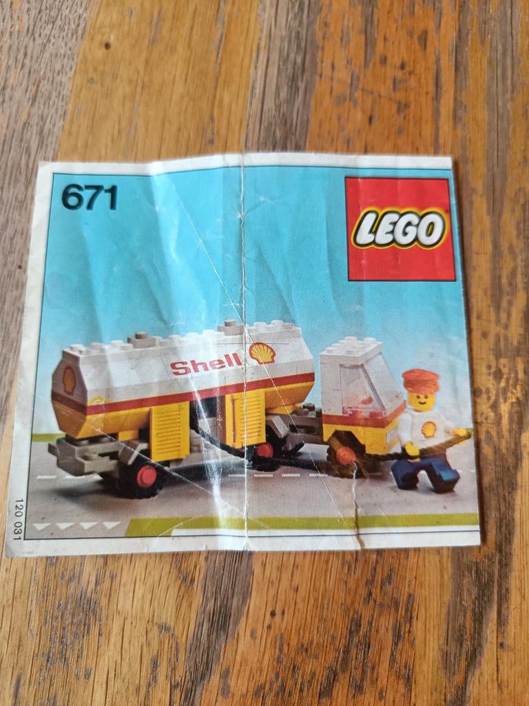 LEGO 671 Shell Tanker Instructieboekje, Ophalen of Verzenden, Gebruikt, Losse stenen, Lego