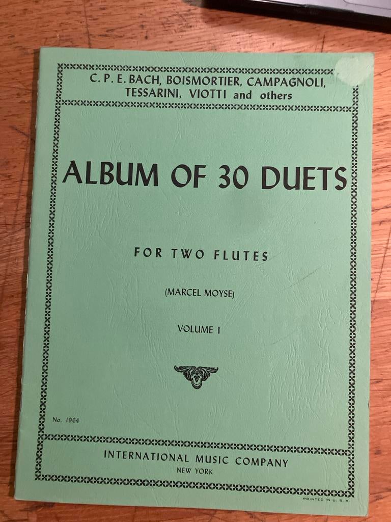 Album van 30 Duetten voor Twee Fluiten - Volume I, Gebruikt, Klassiek, Dwarsfluit of Piccolo, Ophalen of Verzenden