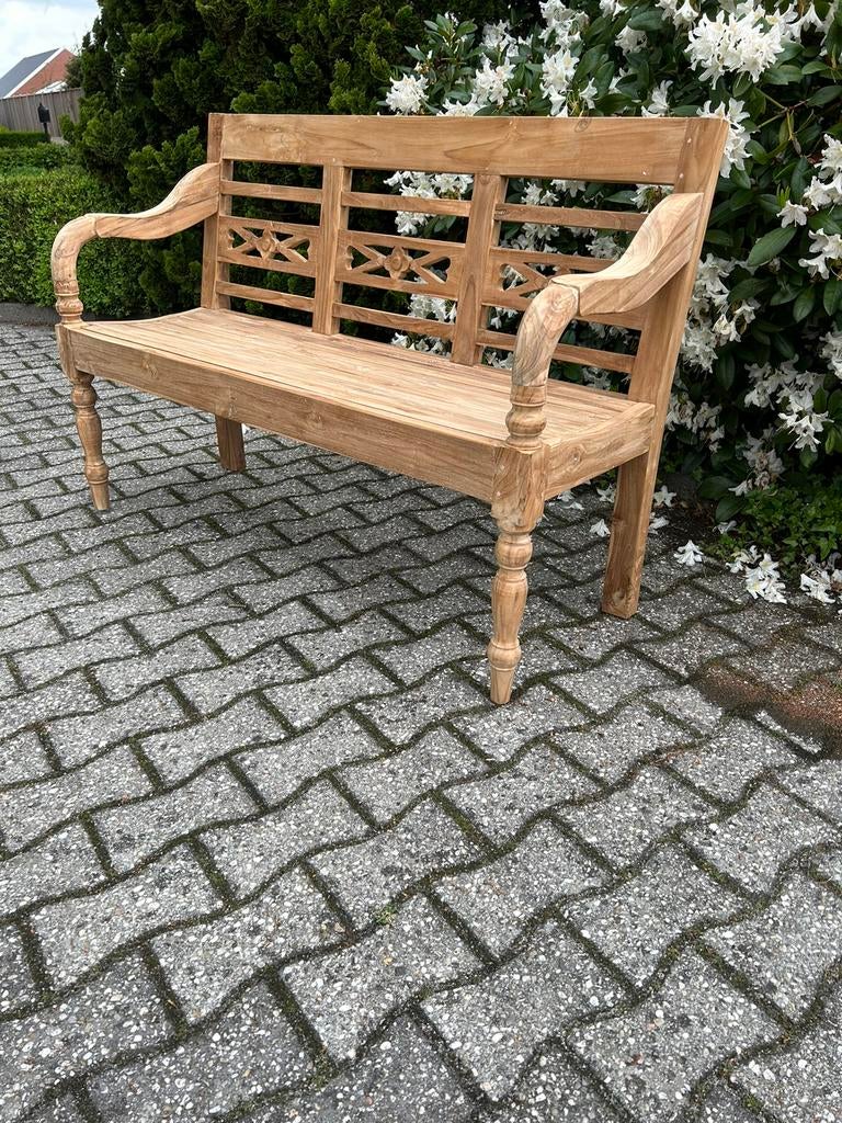 Nieuwe 3 Zits tuinbank handgemaakt van oud teakhout, Ophalen of Verzenden, Nieuw, Teakhout